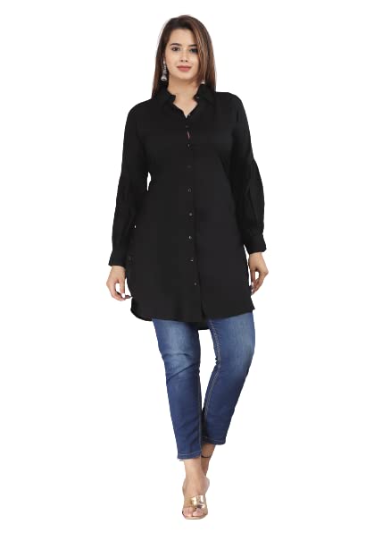 Myorica Women Regular Fit Spread Collar Casual Shirt