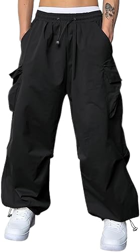 AREAL FASHION Men's Cargo parashuit Trousers