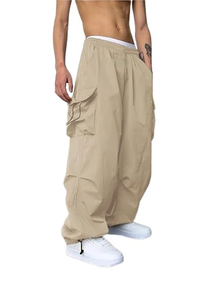 AREAL FASHION Men's Cargo parashuit Trousers