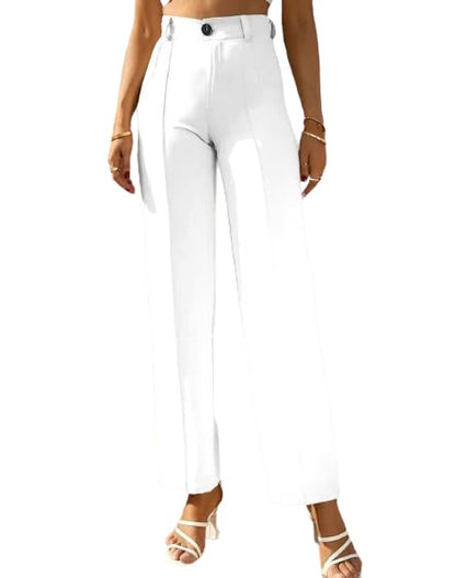 Linoges Women's High Waist Bell Bottom Trouser