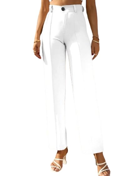 Linoges Women's High Waist Bell Bottom Trouser
