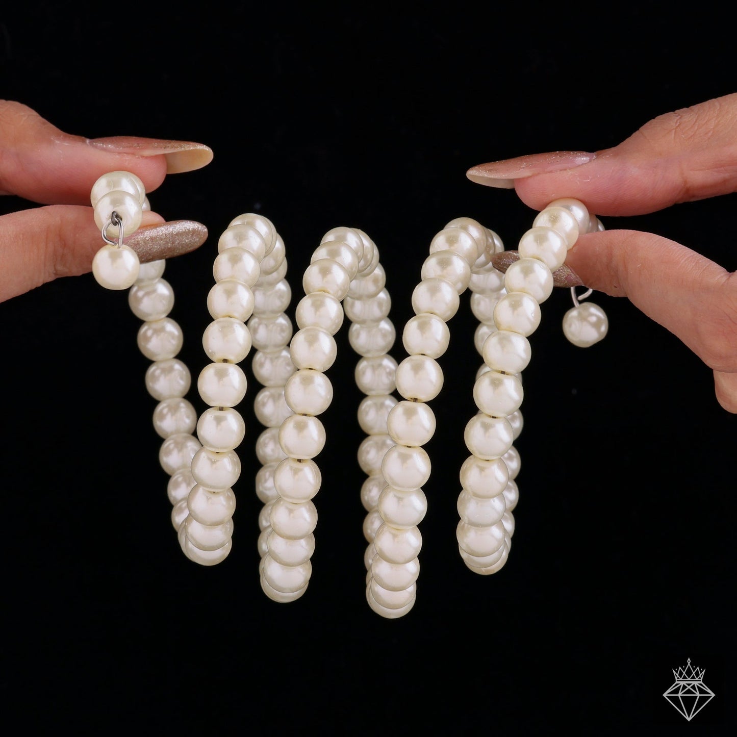 Multilayered Spiral Pearl Bracelet