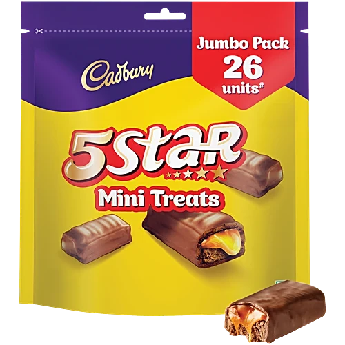 Cadbury 5 Star Mini Treats Filled Bar Chocolate Pack