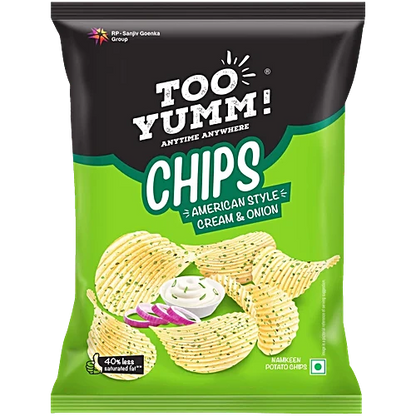 Too Yumm! American Style Cream & Onion Potato Chips, 82 g