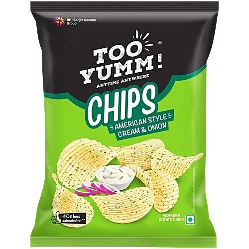 Too Yumm! American Style Cream & Onion Potato Chips, 82 g