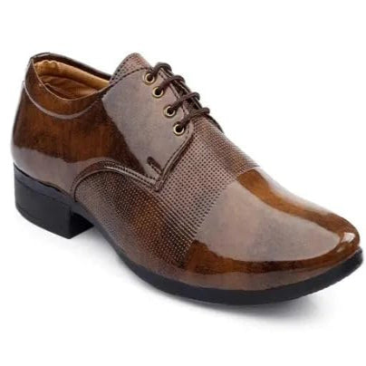 DE LOYON Men's Patent Leather Derby Formal Shoes - alphahostel.in