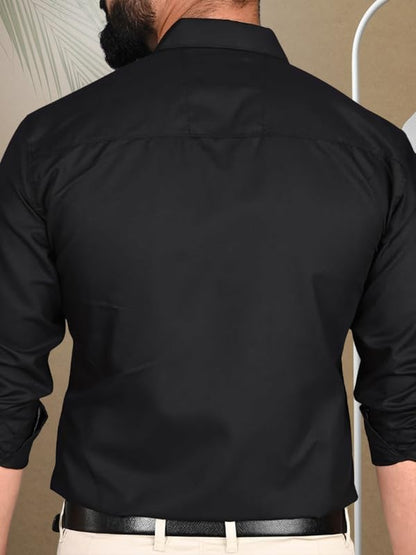 Tee Projekt Shirt for men Cotton Spread Collar Long Sleeve