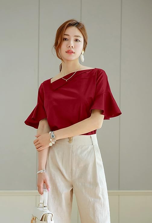 Jashudi Women's Solid Regular Fit Blouse