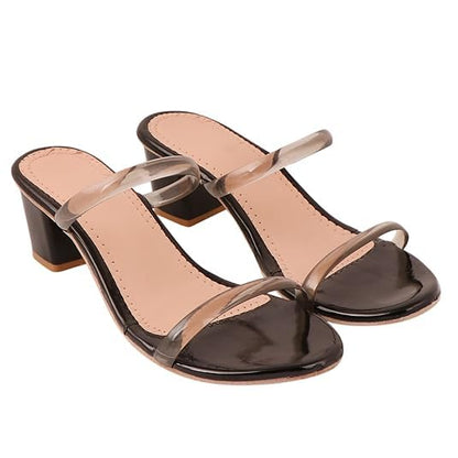 ACKNEW Women's Slip-On Flat Sandals, Patent Leather, Casual Summer Slides