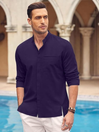 Bellstone Men's Solid Regular Fit Shirt