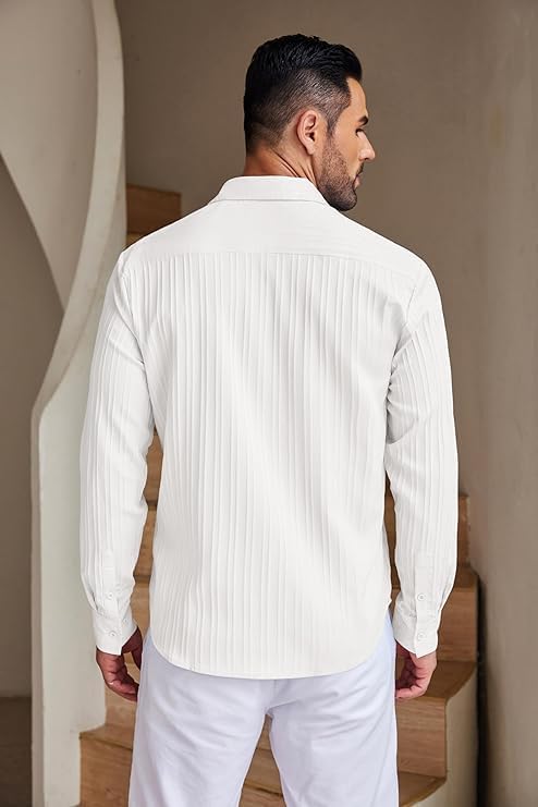 KEMLA Men's Casual Button Down Shirts Long Sleeve