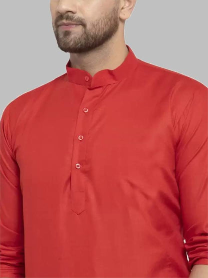 Luxrio Kurta for Men Cotton Blend Long Solid Straight Fit