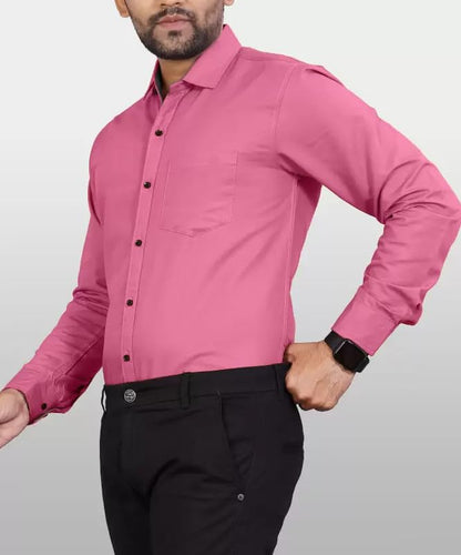 Tee Projekt Shirt for men Cotton Spread Collar Long Sleeve