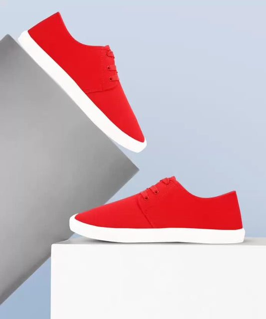 Men F-BG Casual Canvas Red Canvas Shoes - alphahostel.in