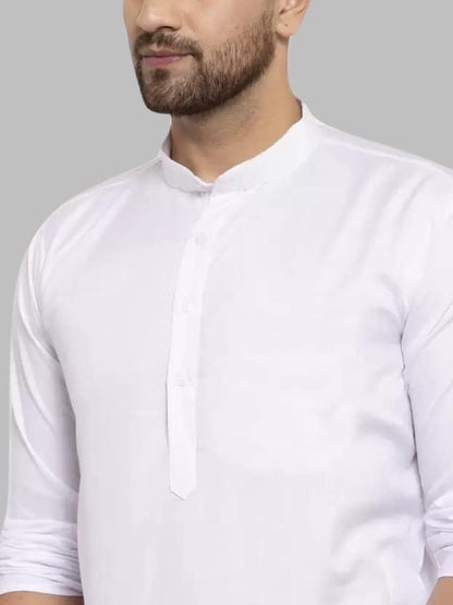 Luxrio Kurta for Men Cotton Blend Long Solid Straight Fit