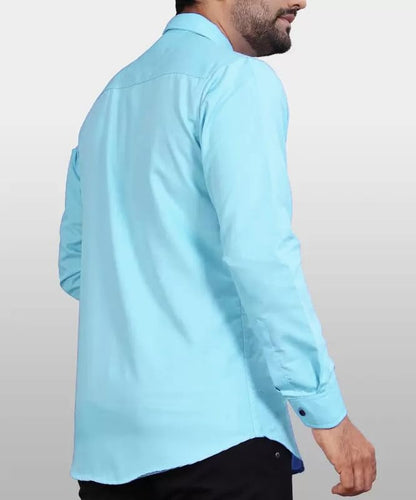 Tee Projekt Shirt for men Cotton Spread Collar Long Sleeve