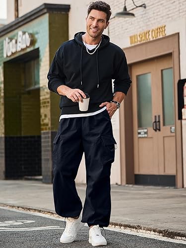 AREAL FASHION Men's Cargo parashuit Trousers