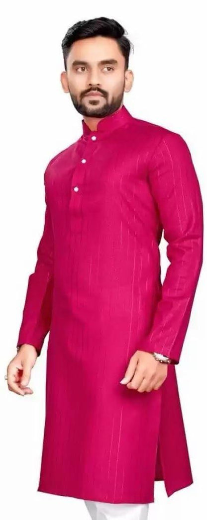SOLOVIBES Men's Magic Cotton Solid Kurta