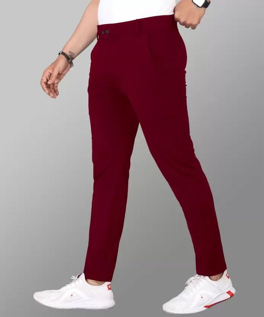 GIBBONTE Men's Lycra Blend Trouser | Trouser for Men
