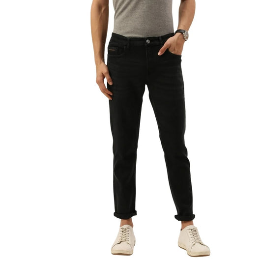 The Indian Garage Co Men Mid Rise Slim Fit Solid