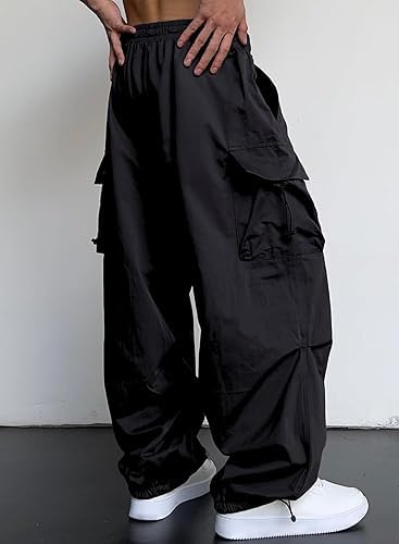 AREAL FASHION Men's Cargo parashuit Trousers