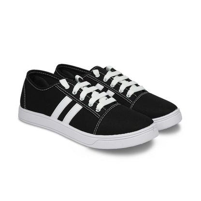 FREE KICKS Classic Black Sneakers for Men - alphahostel.in