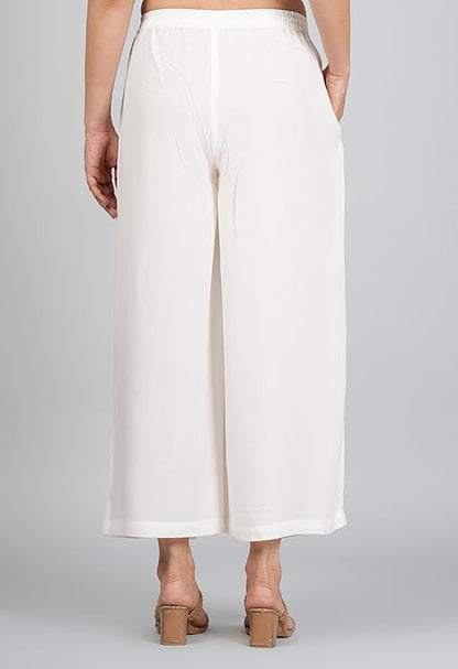 Ammviyush Women's Black Cotton Palazzo Pants