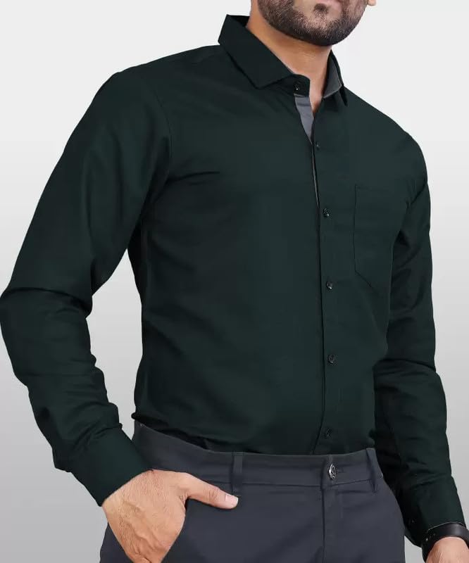 Tee Projekt Shirt for men Cotton Spread Collar Long Sleeve