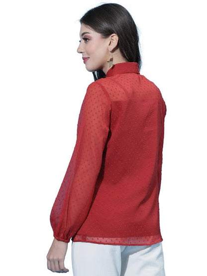 SIRIL Women's Cotton Rotto Butti Woven Causal Wear Regular Fit Top