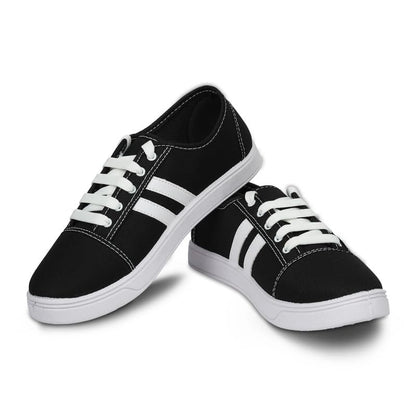 FREE KICKS Classic Black Sneakers for Men - alphahostel.in
