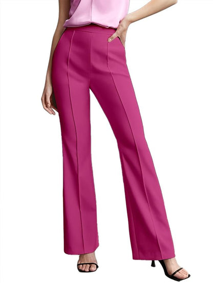 SIRIL Women's Regular Fit Mid Rise Trouser