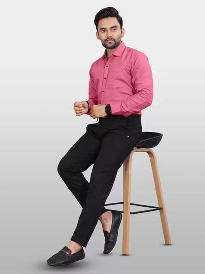 Tee Projekt Shirt for men Cotton Spread Collar Long Sleeve