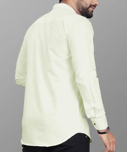 Pinkmint Casual Cotton Blend Long Sleeve Light Beige