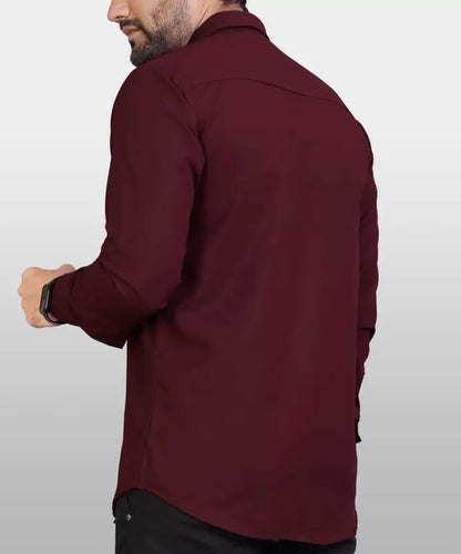 Tee Projekt Shirt for men Cotton Spread Collar Long Sleeve