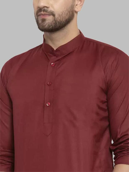 Luxrio Kurta for Men Cotton Blend Long Solid Straight Fit