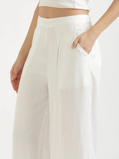 Anvi Creation Women's Cotton Blend Straight Palazzo