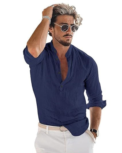 Bellstone Men's Solid Regular Fit Dress Shirt