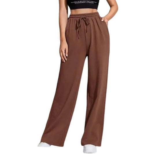 Casual Cotton Blend Trousers for Women