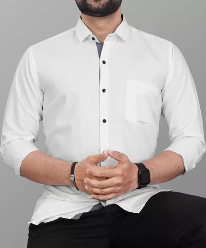 Tee Projekt Shirt for men Cotton Spread Collar Long Sleeve