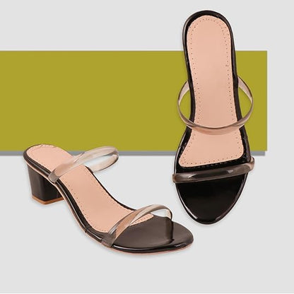ACKNEW Women's Slip-On Flat Sandals, Patent Leather, Casual Summer Slides