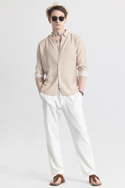 U-Turn Men's Cotton Casual Printed Striped Stylish