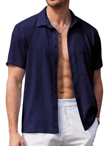 Pinkmint Shirt for Men Stylish Popcorn Textured Shirt
