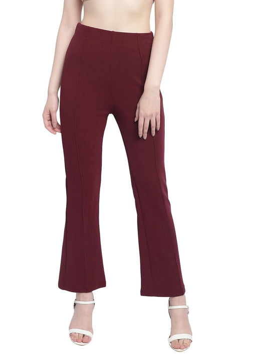 Jinax Women's Relaxed Fit Flat-Front Trousers, Elastic