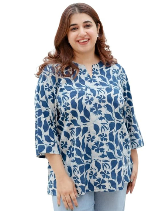 ALENJAN Floral Print Rayon Kurta for Women