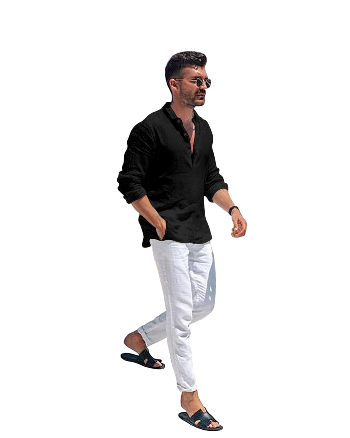 Men Solid Cotton Blend Straight Kurta Shirt Pack of 2