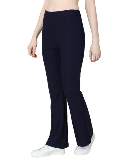 ZUVINO Ribbed Bell Bottom Office Pants, Formal Options