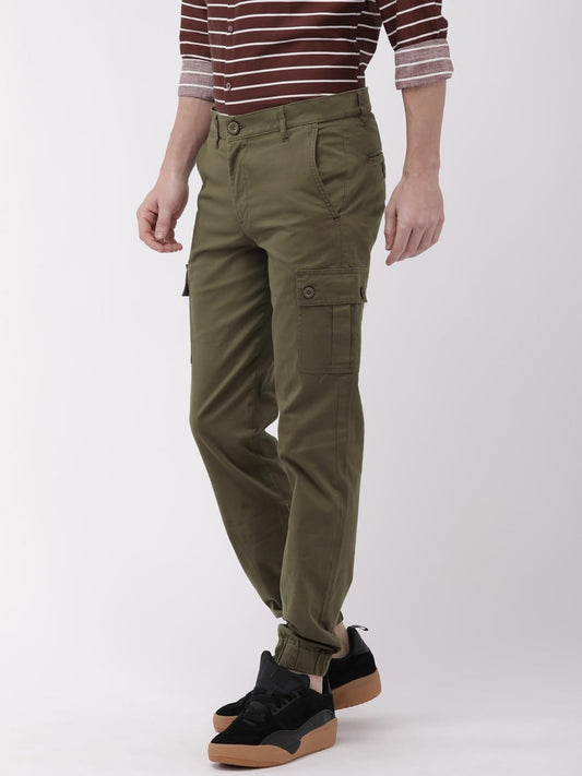 The Indian Garage Co Men's Slim Fit Mid Rise Cargo Pant