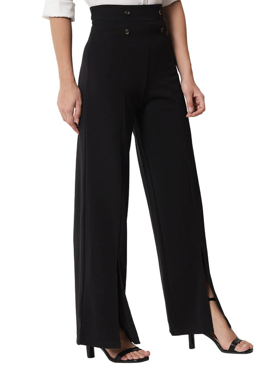 KOTTY Women's High Rise Polyester Blend Relaxed Fit