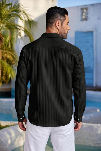 FINIVO FASHION Textured Shirts for Men || Casual Shirt