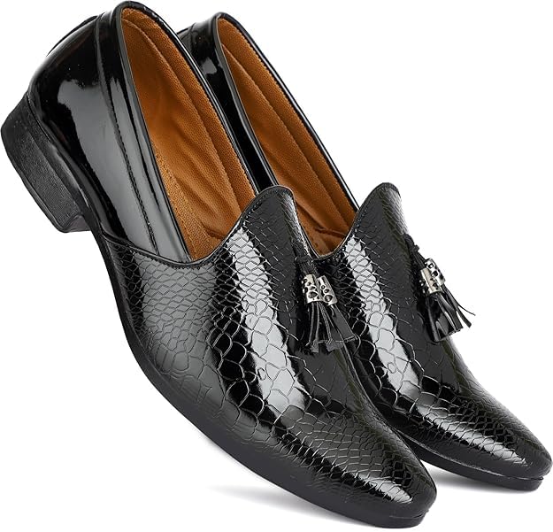 Men Patent Leather Wedding Slip On A009 - alphahostel.in